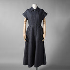 Christian Dior クリスチャン・ディオール / 美品 21SS コットンストライプ シャツワンピース / ドレス / 041R59A3731 / size 42 (BLUE) レディース