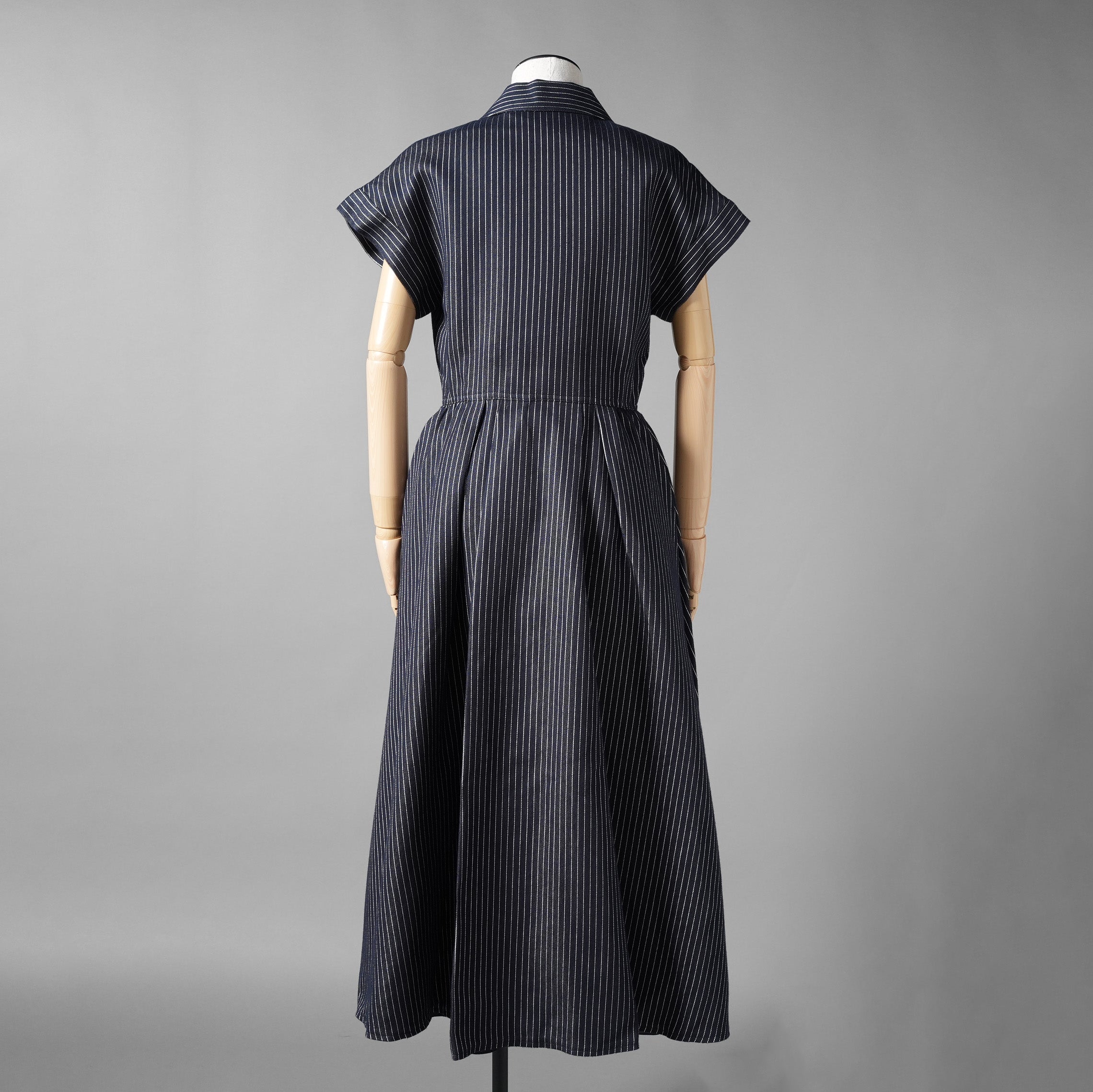 Christian Dior クリスチャン・ディオール / 美品 21SS コットンストライプ シャツワンピース / ドレス / 041R59A3731 / size 42 (BLUE) レディース
