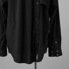 meagratia メアグラーティア / 美品  25SS Asymmetry SH アシンメトリー シャツ 長袖シャツ / 25271-0506 / size 1 (BLACK) 352011-in-ue
