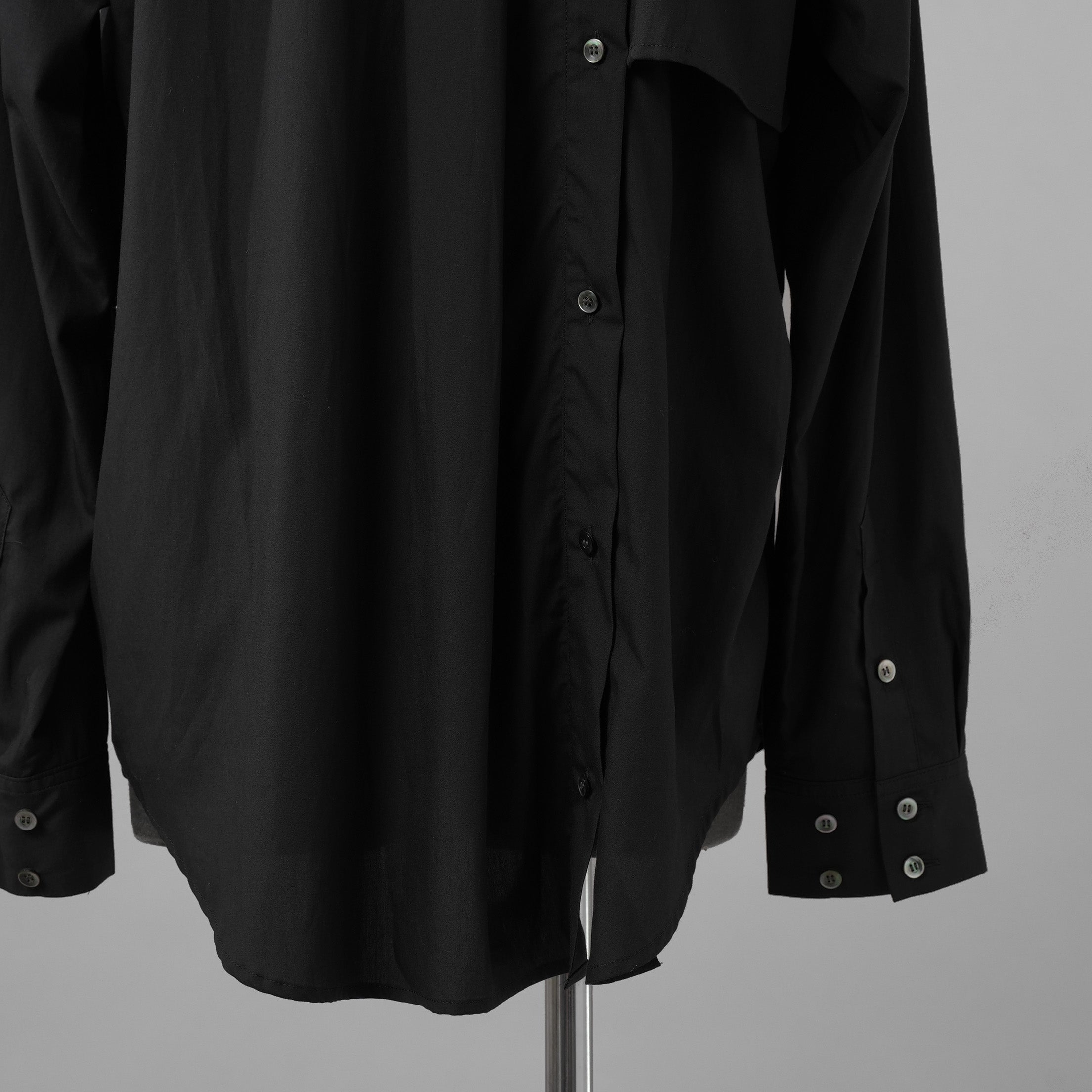 meagratia メアグラーティア / 美品  25SS Asymmetry SH アシンメトリー シャツ 長袖シャツ / 25271-0506 / size 1 (BLACK) 352011-in-ue