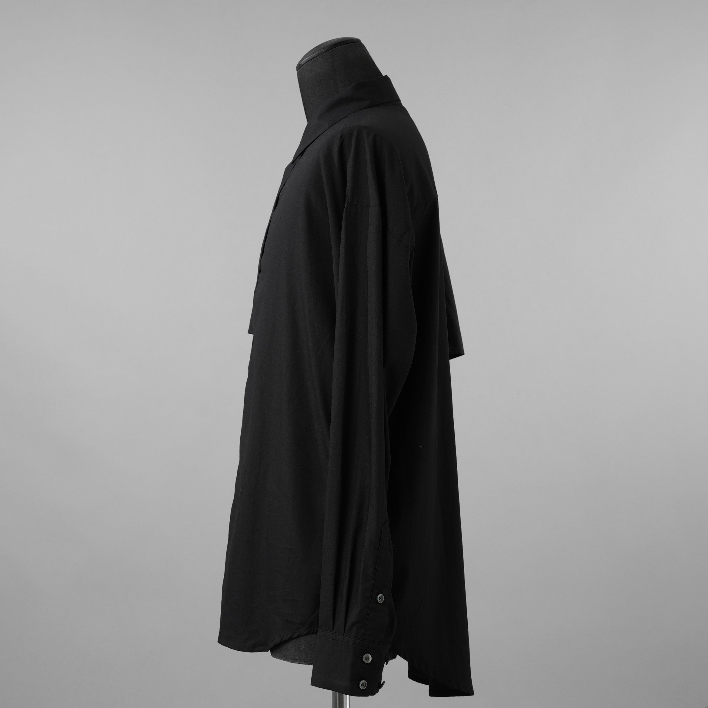 meagratia メアグラーティア / 美品  25SS Asymmetry SH アシンメトリー シャツ 長袖シャツ / 25271-0506 / size 1 (BLACK) 352011-in-ue
