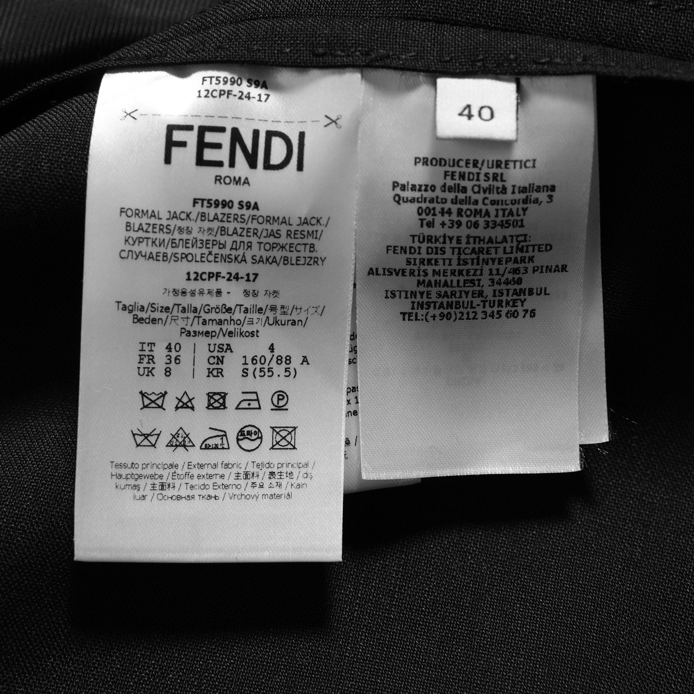 FENDI フェンディ / 24SS キッドモヘア ノースリーブ ジャケット / ベスト ブレザー / FT5990 S9A / size 40 (BLACK) レディース