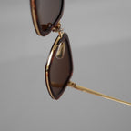 CELINE セリーヌ / 美品 22SS スクエア メタル＆アセテート サングラス アクセサリー / CL40202U / ハバナ(べっ甲柄） レディース 352015-izm