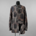 ZIGGY CHEN ジギーチェン / 美品 22SS Elongated Shirts with Schholar Print スカラープリント ロング 長袖シャツ / 0M2210732 / size 44 (GRAY) 352013-in-ue