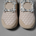 未使用 Roger Vivier ロジェヴィヴィエ / 2025年製 ヴィヴラン ストラスバックル スニーカー / size 35.5 (BEIGE) レディース