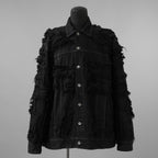 Rick Owens DRKSHDW ダークシャドウ / 22AW JUMBO WORKER JACKET (SHREDDED/SBSLH) アウター ジャケット / DU02A3761-BD / size XS (BLACK) 123004-alm