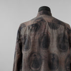 ZIGGY CHEN ジギーチェン / 美品 22SS Elongated Shirts with Schholar Print スカラープリント ロング 長袖シャツ / 0M2210732 / size 44 (GRAY) 352013-in-ue