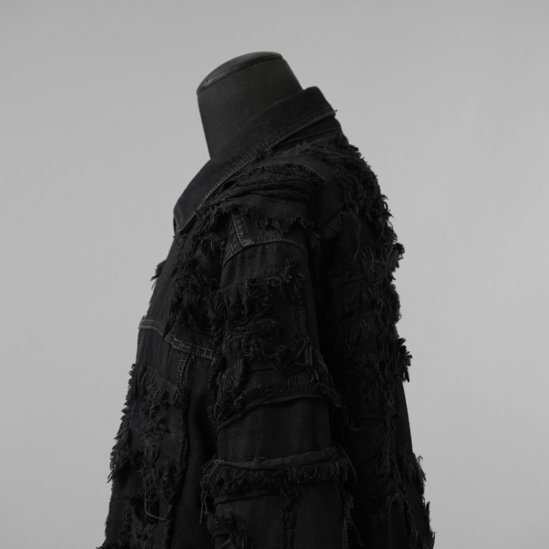 Rick Owens DRKSHDW ダークシャドウ / 22AW JUMBO WORKER JACKET (SHREDDED/SBSLH) アウター ジャケット / DU02A3761-BD / size XS (BLACK) 123004-alm