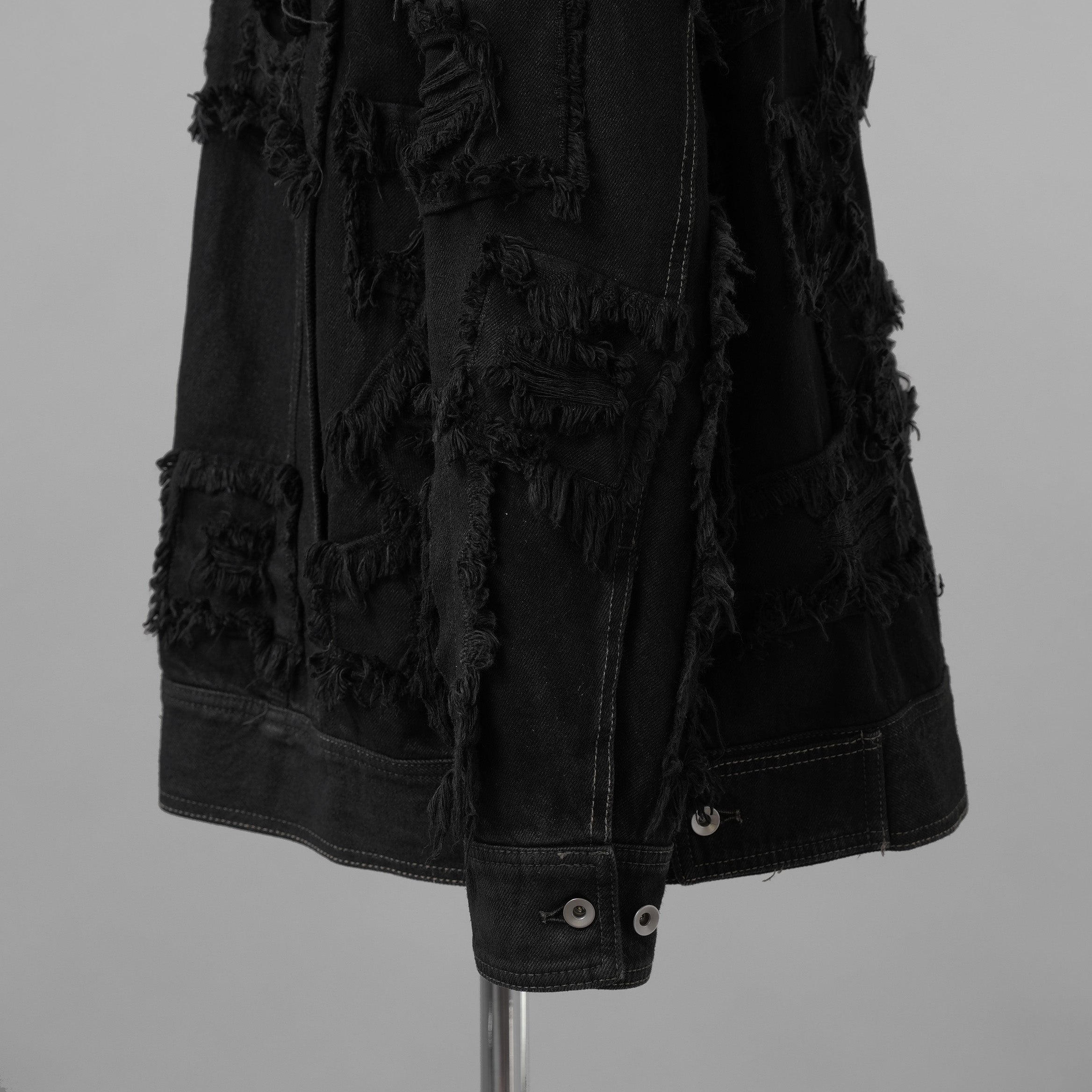 Rick Owens DRKSHDW ダークシャドウ / 22AW JUMBO WORKER JACKET (SHREDDED/SBSLH) アウター ジャケット / DU02A3761-BD / size XS (BLACK) 123004-alm