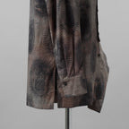 ZIGGY CHEN ジギーチェン / 美品 22SS Elongated Shirts with Schholar Print スカラープリント ロング 長袖シャツ / 0M2210732 / size 44 (GRAY) 352013-in-ue