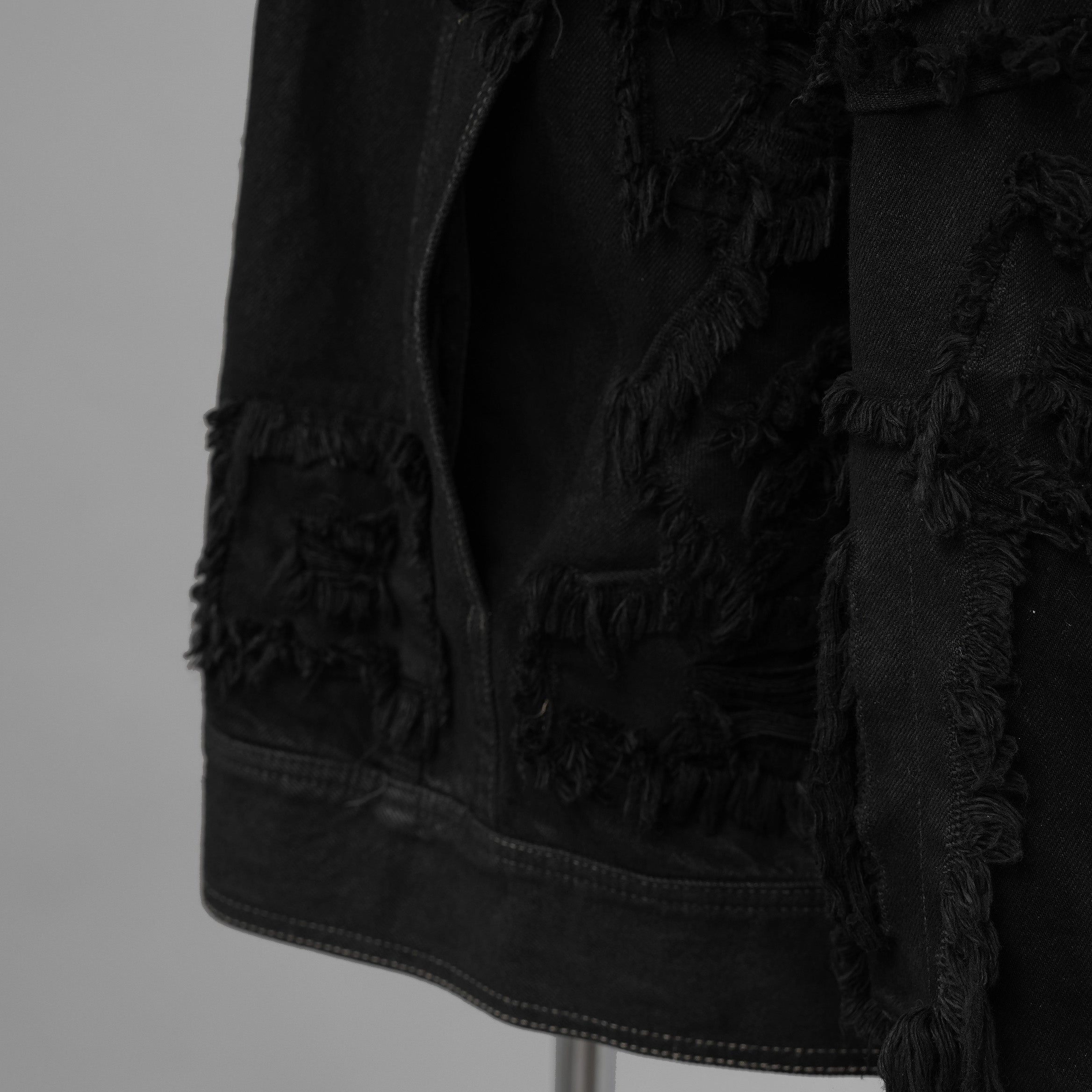 Rick Owens DRKSHDW ダークシャドウ / 22AW JUMBO WORKER JACKET (SHREDDED/SBSLH) アウター ジャケット / DU02A3761-BD / size XS (BLACK) 123004-alm