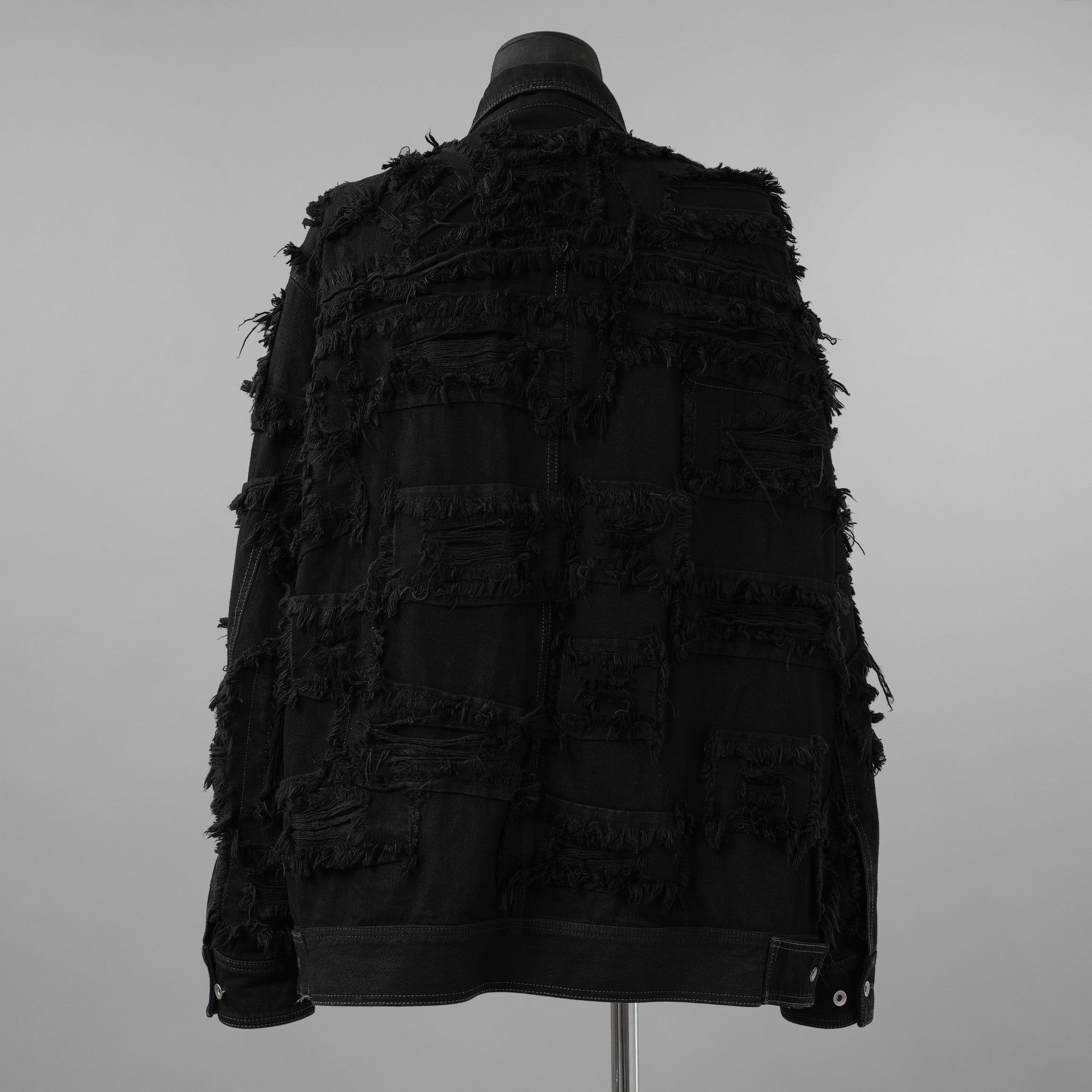 Rick Owens DRKSHDW ダークシャドウ / 22AW JUMBO WORKER JACKET (SHREDDED/SBSLH) アウター ジャケット / DU02A3761-BD / size XS (BLACK) 123004-alm