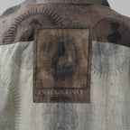 ZIGGY CHEN ジギーチェン / 美品 22SS Elongated Shirts with Schholar Print スカラープリント ロング 長袖シャツ / 0M2210732 / size 44 (GRAY) 352013-in-ue