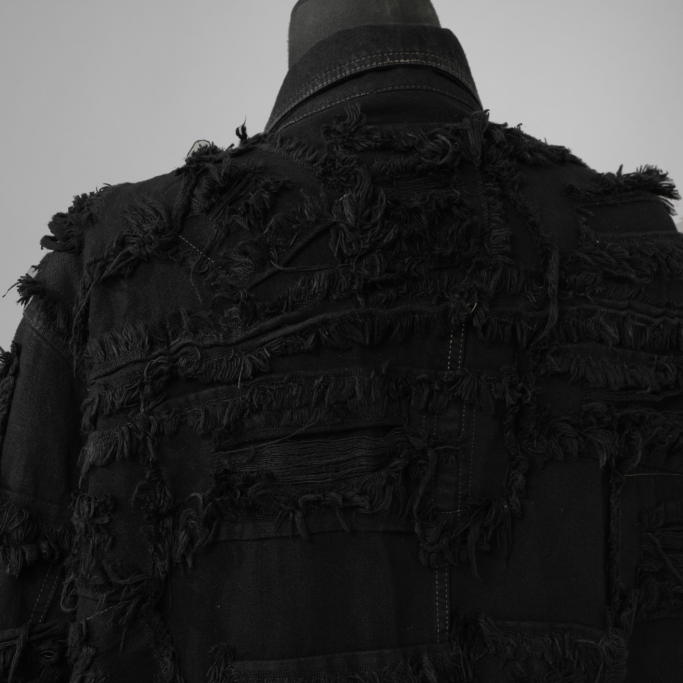 Rick Owens DRKSHDW ダークシャドウ / 22AW JUMBO WORKER JACKET (SHREDDED/SBSLH) アウター ジャケット / DU02A3761-BD / size XS (BLACK) 123004-alm