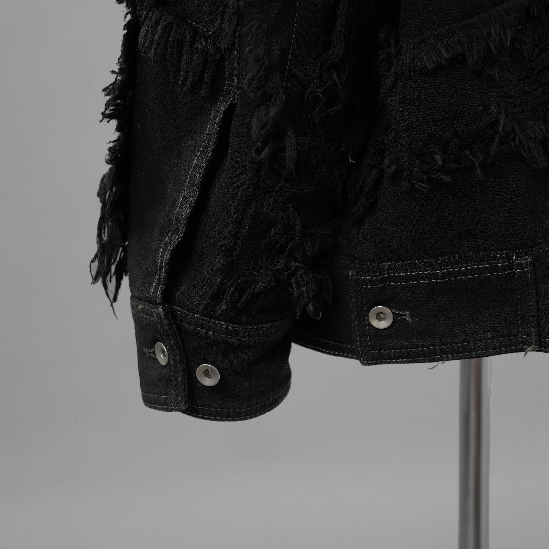Rick Owens DRKSHDW ダークシャドウ / 22AW JUMBO WORKER JACKET (SHREDDED/SBSLH) アウター ジャケット / DU02A3761-BD / size XS (BLACK) 123004-alm