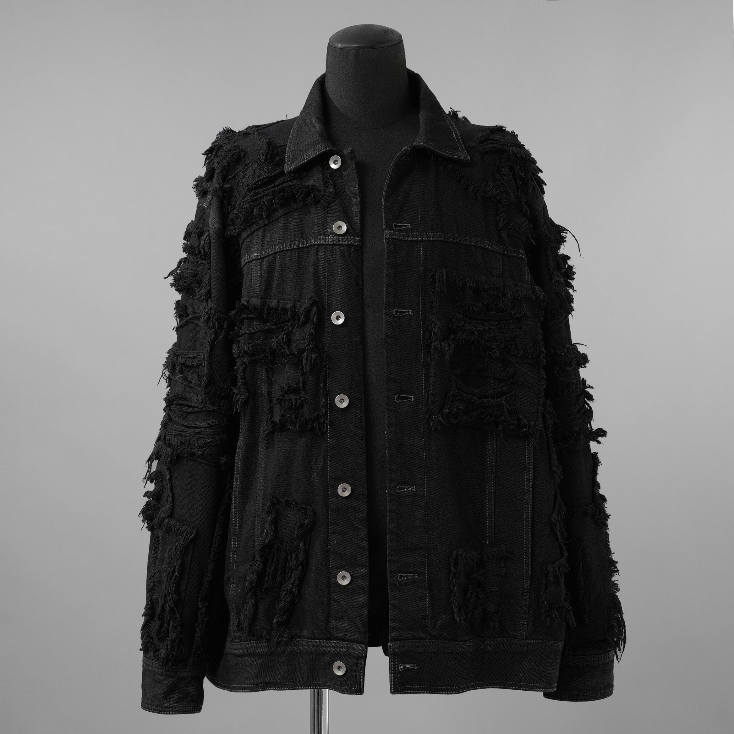 Rick Owens DRKSHDW ダークシャドウ / 22AW JUMBO WORKER JACKET (SHREDDED/SBSLH) アウター ジャケット / DU02A3761-BD / size XS (BLACK) 123004-alm