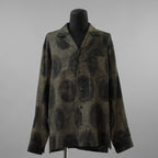 ZIGGY CHEN ジギーチェン / 美品 22SS Scholar Print Field Shirt スカラープリント フィールドシャツ 長袖シャツ / 0M210706 / size 46 (GREEN) 352012-in-ue