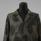 ZIGGY CHEN ジギーチェン / 美品 22SS Scholar Print Field Shirt スカラープリント フィールドシャツ 長袖シャツ / 0M210706 / size 46 (GREEN) 352012-in-ue