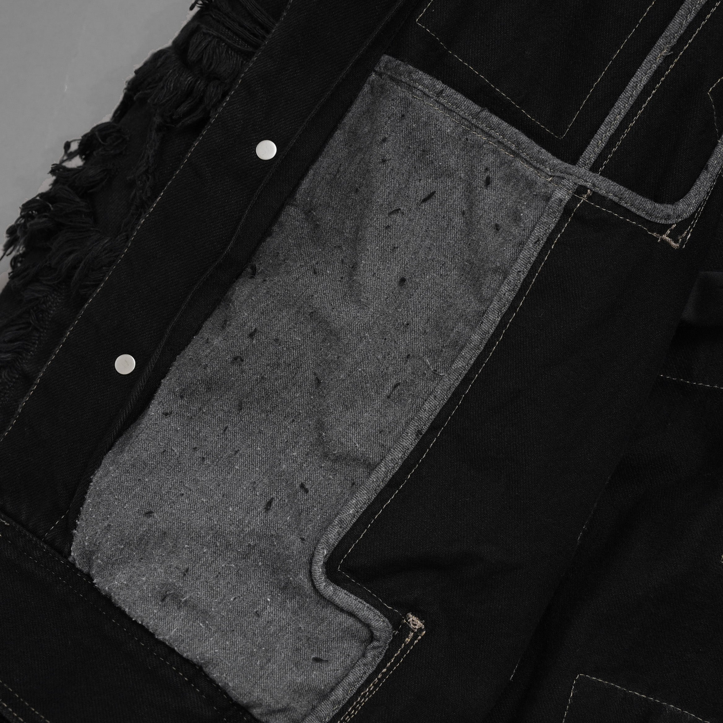 Rick Owens DRKSHDW ダークシャドウ / 22AW JUMBO WORKER JACKET (SHREDDED/SBSLH) アウター ジャケット / DU02A3761-BD / size XS (BLACK) 123004-alm