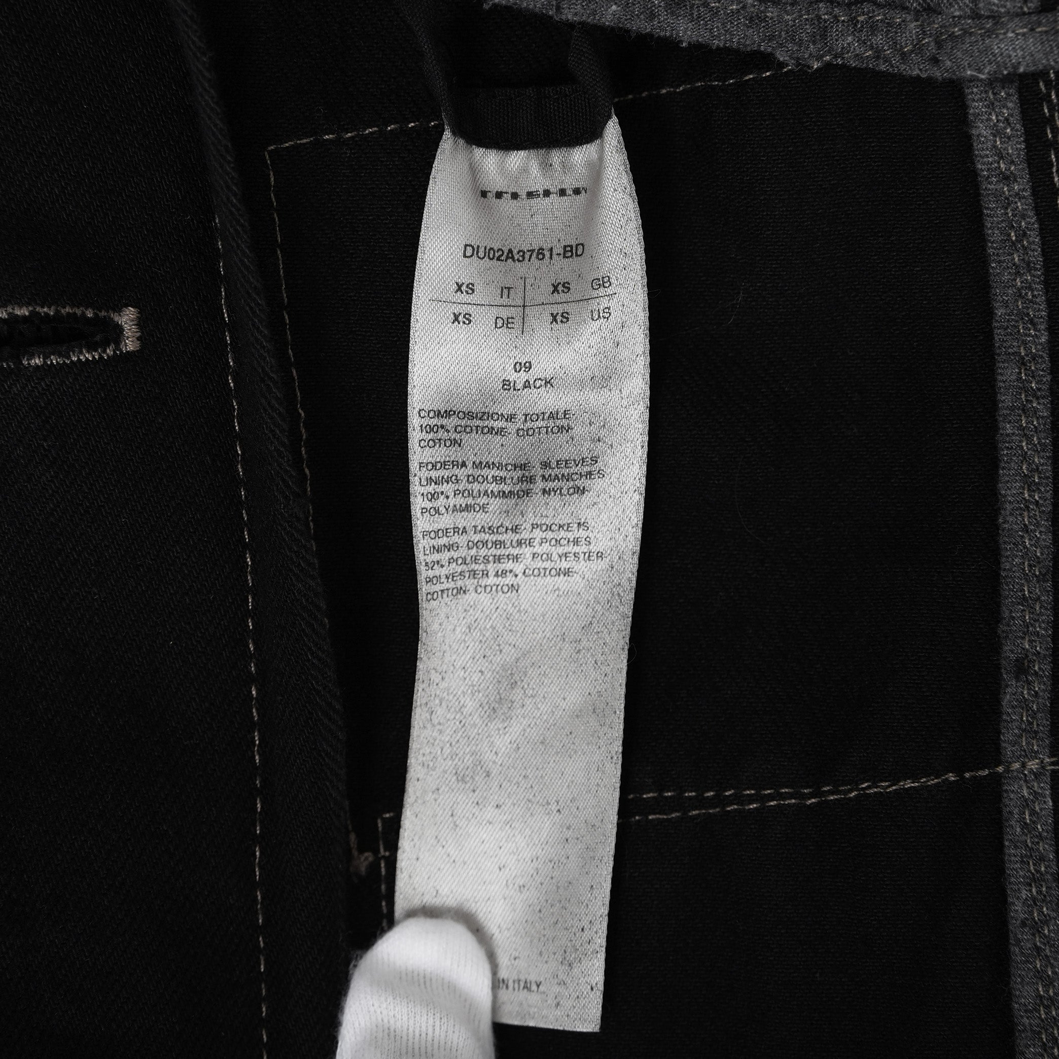 Rick Owens DRKSHDW ダークシャドウ / 22AW JUMBO WORKER JACKET (SHREDDED/SBSLH) アウター ジャケット / DU02A3761-BD / size XS (BLACK) 123004-alm