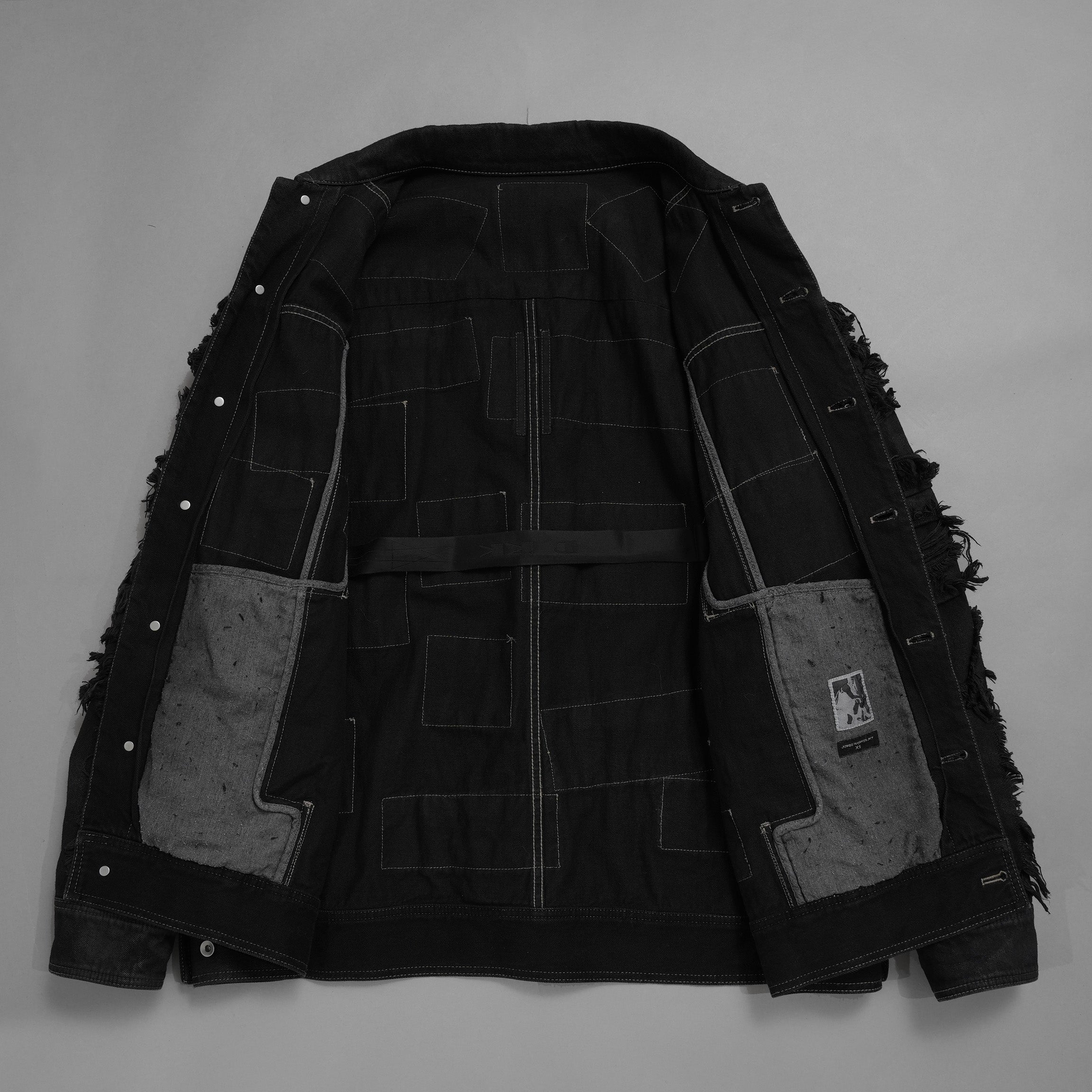Rick Owens DRKSHDW ダークシャドウ / 22AW JUMBO WORKER JACKET (SHREDDED/SBSLH) アウター ジャケット / DU02A3761-BD / size XS (BLACK) 123004-alm
