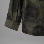 ZIGGY CHEN ジギーチェン / 美品 22SS Scholar Print Field Shirt スカラープリント フィールドシャツ 長袖シャツ / 0M210706 / size 46 (GREEN) 352012-in-ue