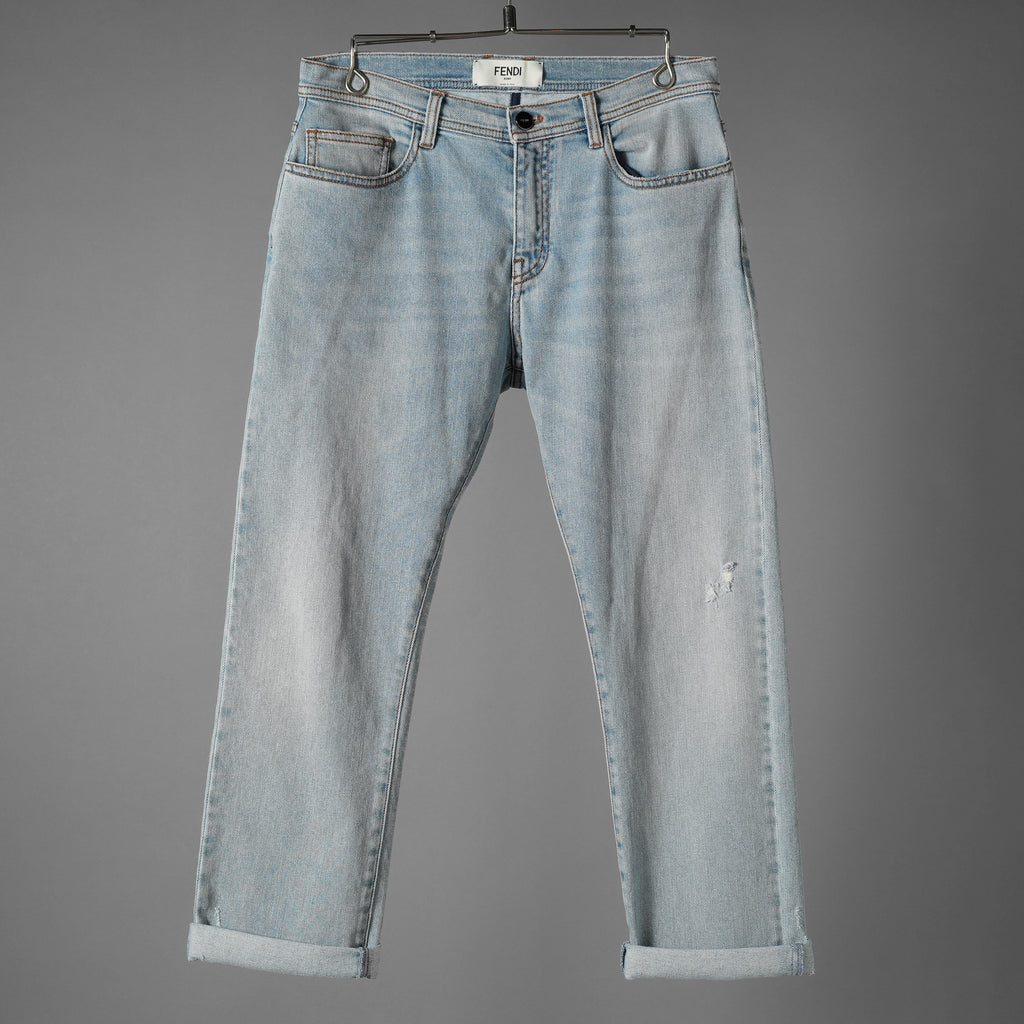 FENDI フェンディ / 18SS 美品 クロップド丈 ジーンズ デニム / FLP589 1MP / size 38 (INDIGO) レディース