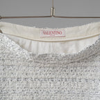 VALENTINO ヴァレンティノ / 22SS 美品 ツイード フレア スカート / XB3RA8H96U1 / size 40 (SILVER) レディース 352009-izm