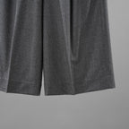 Brunello Cucinelli ブルネロ クチネリ / 美品 20AW ウール ジップアップ アウトタック ワイドレッグ クロップドパンツ / size 40 (GRAY) レディース 35008-izm