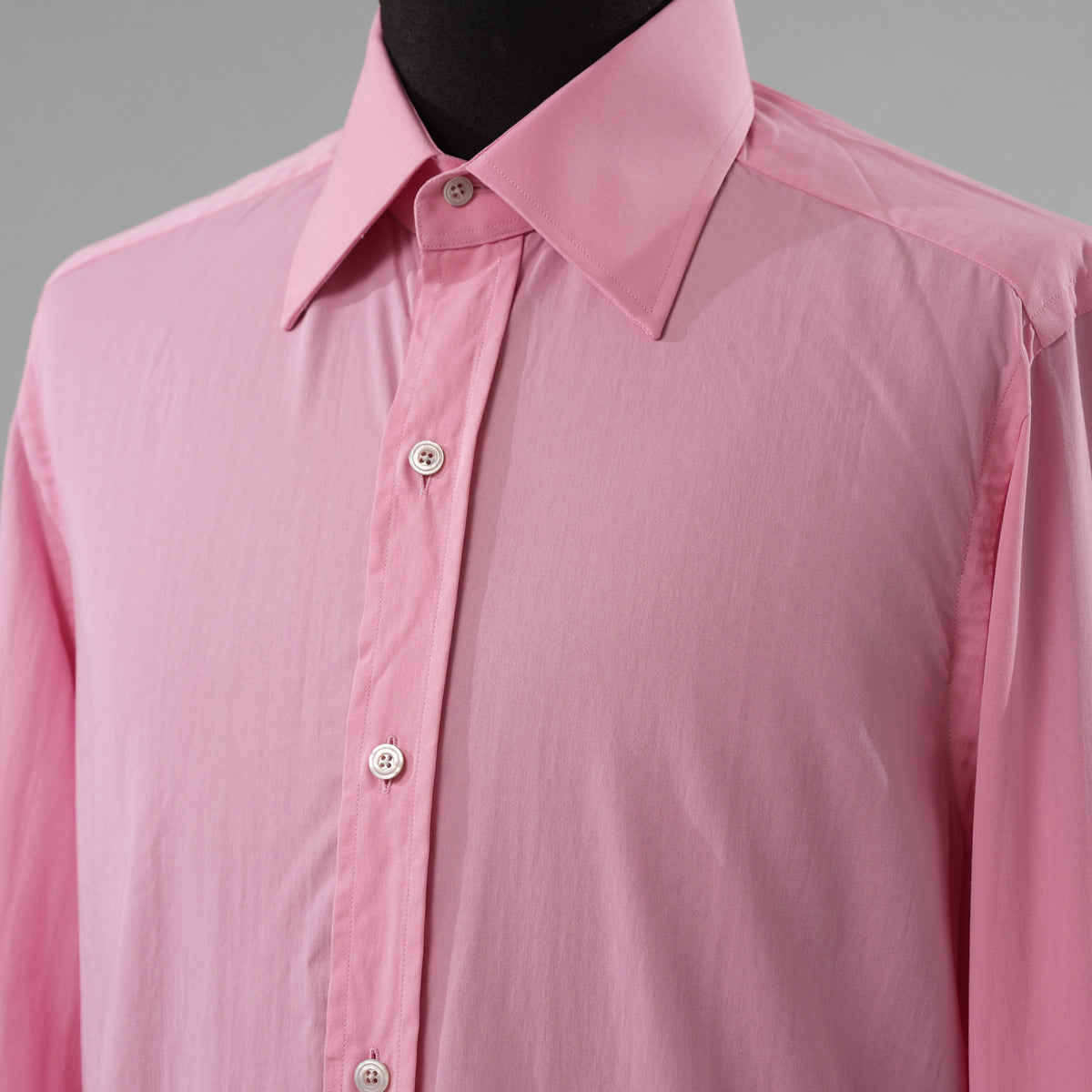 TOM FORD トム フォード / 美品 シルク混 スリムフィット ドレスシャツ 長袖シャツ / HSBC01 / size 40 (PINK) 352018-in-ue