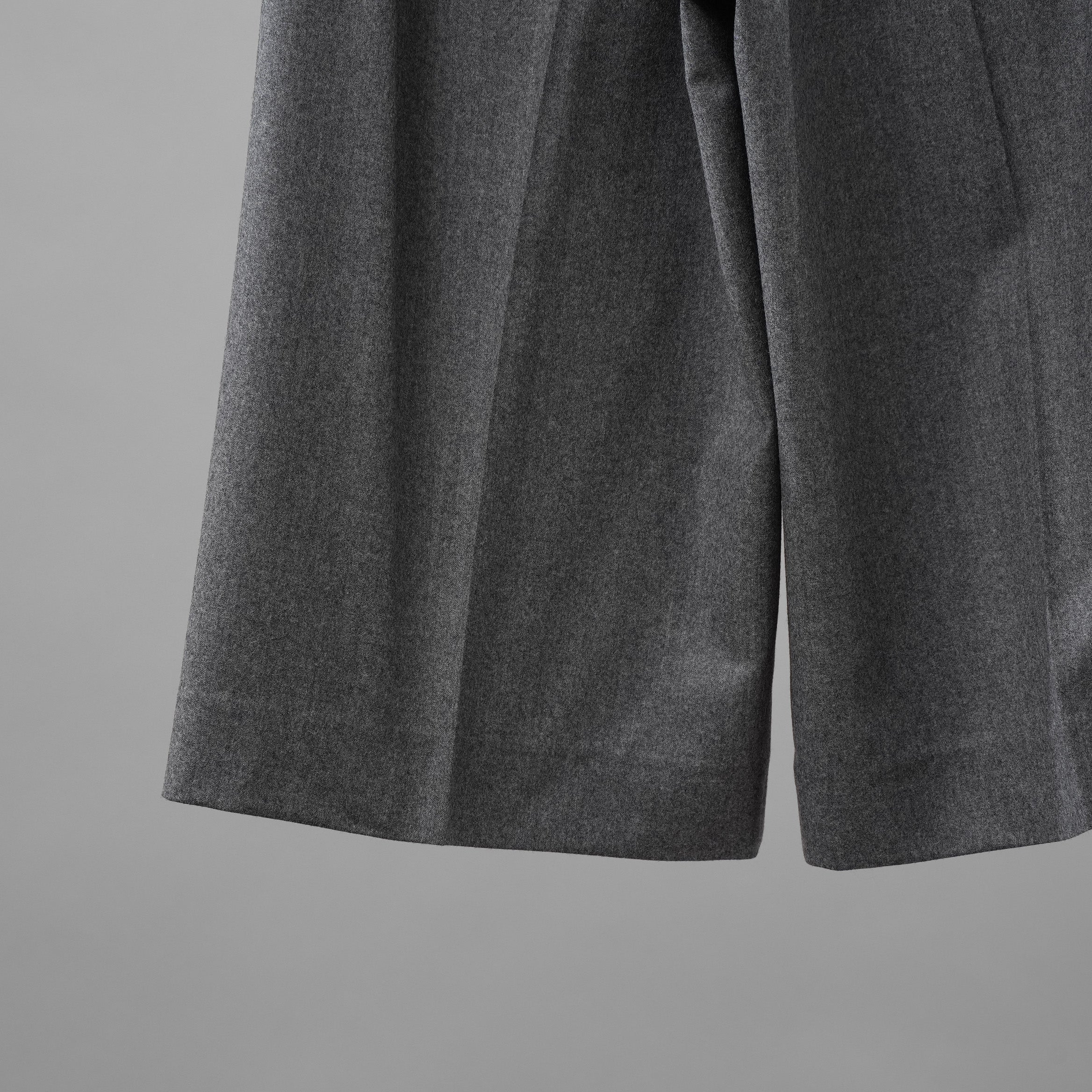 Brunello Cucinelli ブルネロ クチネリ / 美品 20AW ウール ジップアップ アウトタック ワイドレッグ クロップドパンツ / size 40 (GRAY) レディース 35008-izm