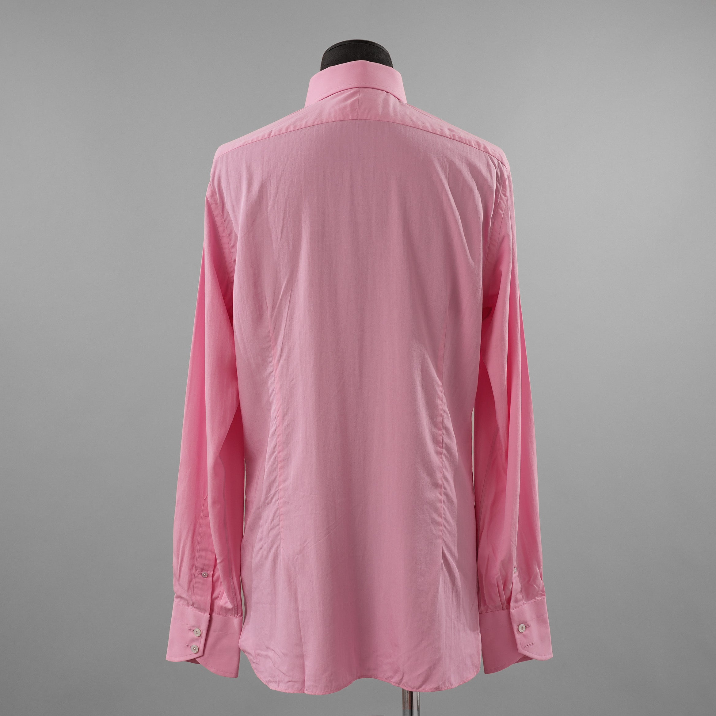 TOM FORD トム フォード / 美品 シルク混 スリムフィット ドレスシャツ 長袖シャツ / HSBC01 / size 40 (PINK) 352018-in-ue