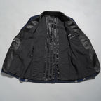 DIESEL ディーゼル / ディーゼルブラックゴールド / 加工 デニム タキシード ブレザー / テーラード ジャケット / RN93243 CA25594 / size46 (BLUE)