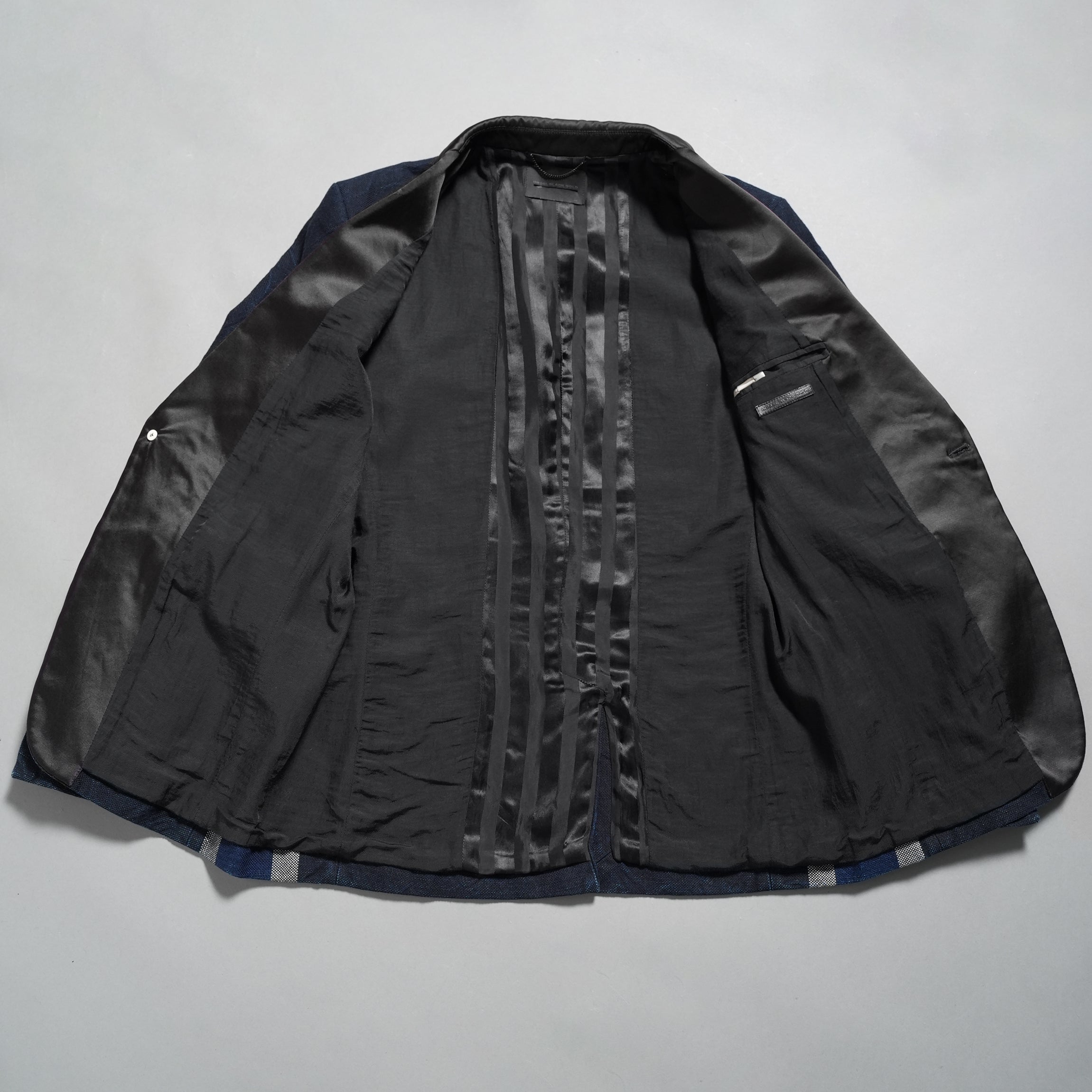 DIESEL ディーゼル / ディーゼルブラックゴールド / 加工 デニム タキシード ブレザー / テーラード ジャケット / RN93243 CA25594 / size46 (BLUE)