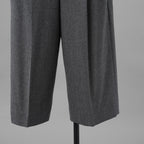 Brunello Cucinelli ブルネロ クチネリ / 美品 20AW ウール ジップアップ アウトタック ワイドレッグ クロップドパンツ / size 40 (GRAY) レディース 35008-izm