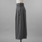 Brunello Cucinelli ブルネロ クチネリ / 美品 20AW ウール ジップアップ アウトタック ワイドレッグ クロップドパンツ / size 40 (GRAY) レディース 35008-izm