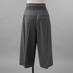 Brunello Cucinelli ブルネロ クチネリ / 美品 20AW ウール ジップアップ アウトタック ワイドレッグ クロップドパンツ / size 40 (GRAY) レディース 35008-izm