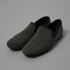 JIMMY CHOO ジミー チュウ / スタッズ付き オペラシューズ スリッポン シューズ / size 40 (25cm) BLACK 352010-ymu