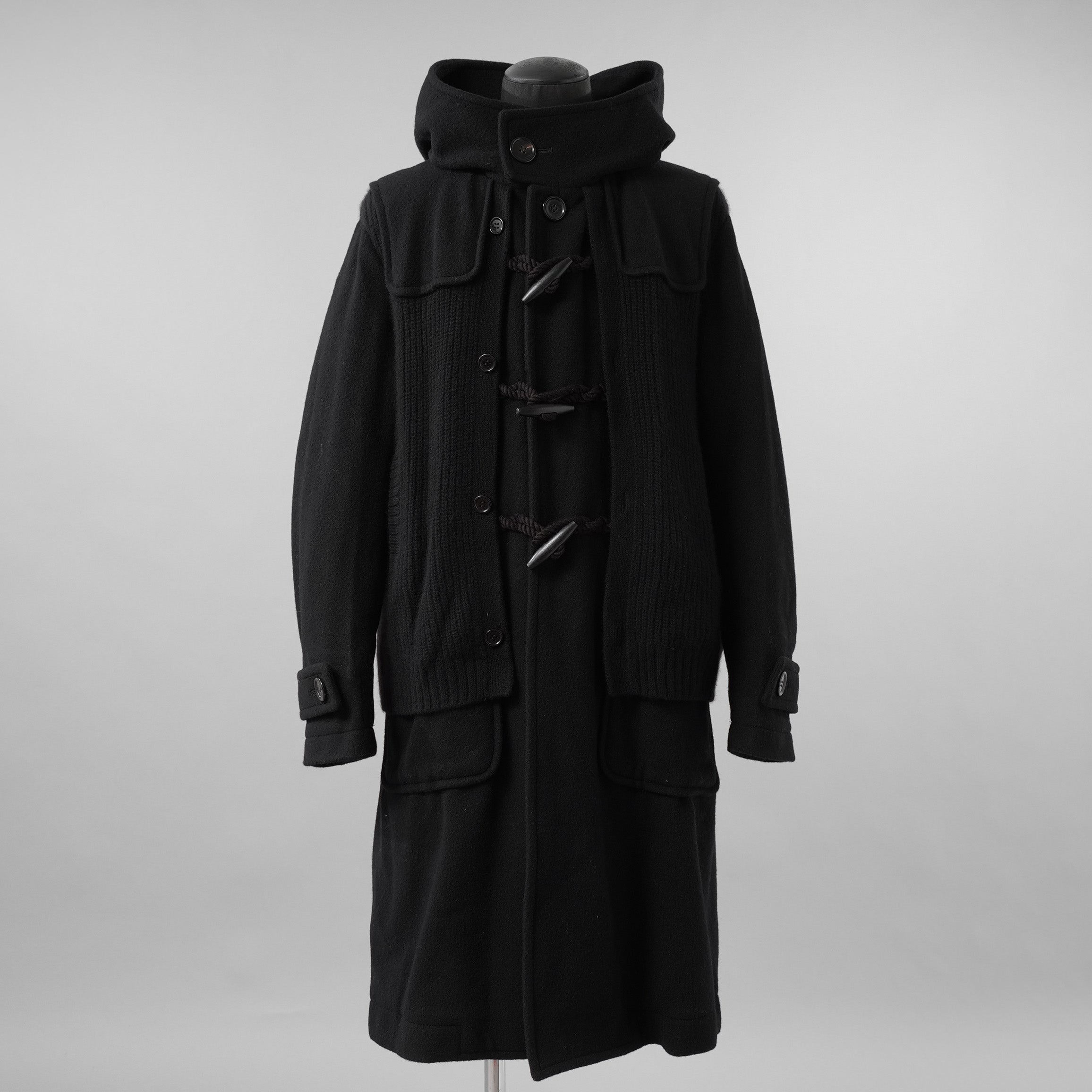 UNDERCOVER アンダーカバー / 美品 21AW ロングダッフルコート ニットレイヤード ダッフルコート コート / UC2A4313 / size 2 (BLACK) 352019-in-ue