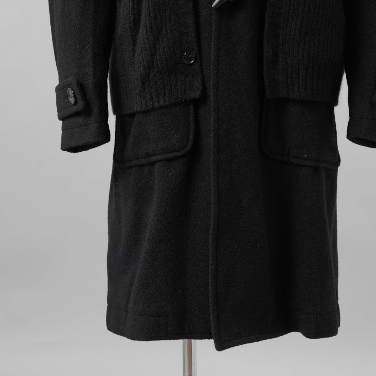 UNDERCOVER アンダーカバー / 美品 21AW ロングダッフルコート ニットレイヤード ダッフルコート コート / UC2A4313 / size 2 (BLACK) 352019-in-ue