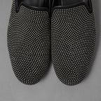 JIMMY CHOO ジミー チュウ / スタッズ付き オペラシューズ スリッポン シューズ / size 40 (25cm) BLACK 352010-ymu