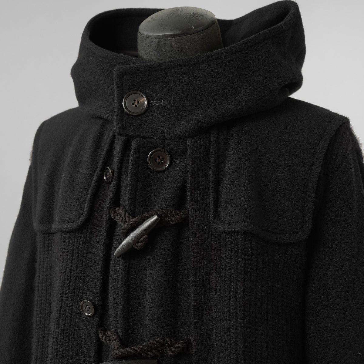UNDERCOVER アンダーカバー / 美品 21AW ロングダッフルコート ニットレイヤード ダッフルコート コート / UC2A4313 / size 2 (BLACK) 352019-in-ue