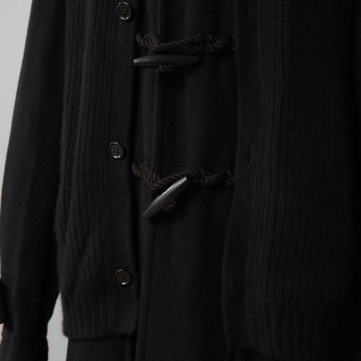 UNDERCOVER アンダーカバー / 美品 21AW ロングダッフルコート ニットレイヤード ダッフルコート コート / UC2A4313 / size 2 (BLACK) 352019-in-ue