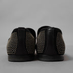 JIMMY CHOO ジミー チュウ / スタッズ付き オペラシューズ スリッポン シューズ / size 40 (25cm) BLACK 352010-ymu