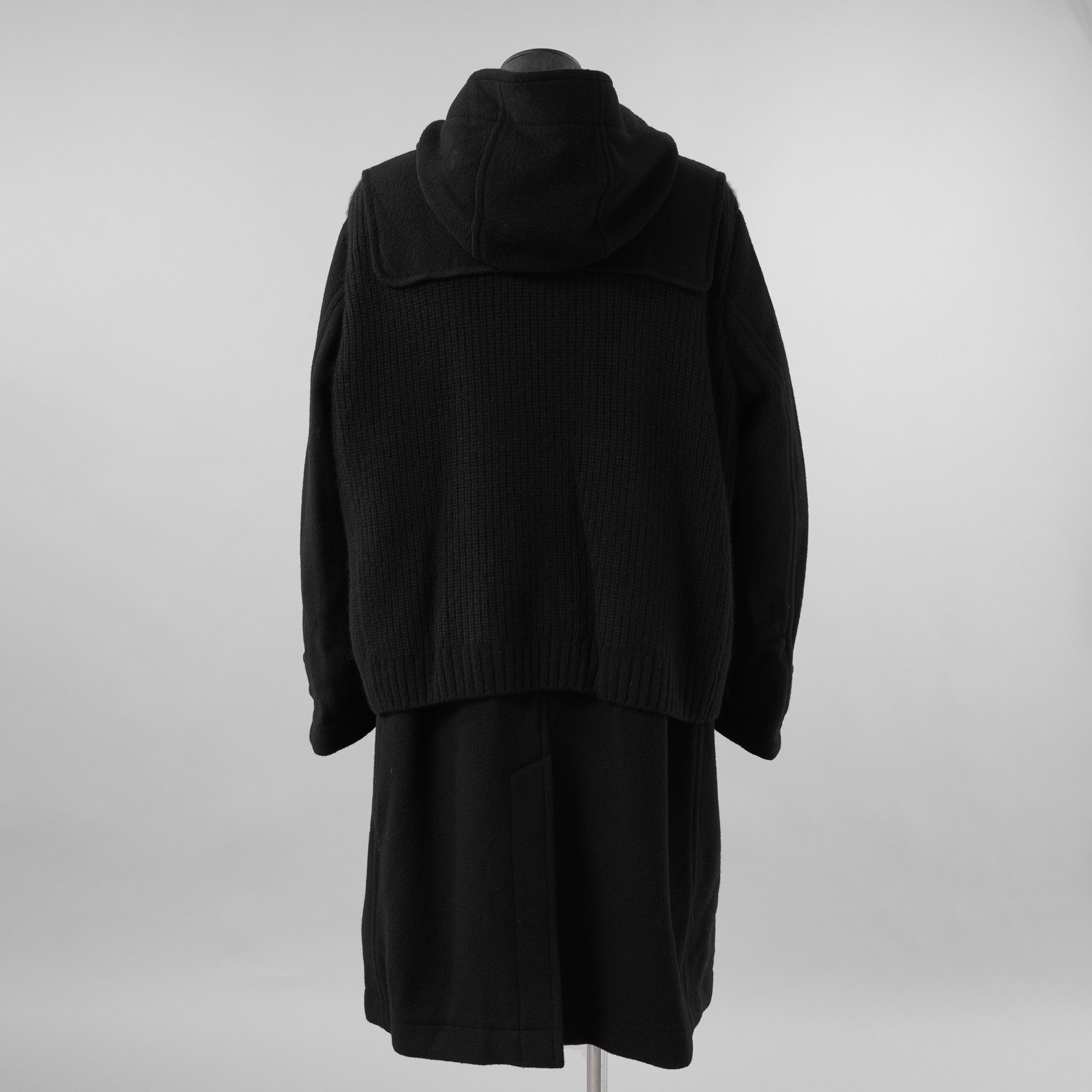 UNDERCOVER アンダーカバー / 美品 21AW ロングダッフルコート ニットレイヤード ダッフルコート コート / UC2A4313 / size 2 (BLACK) 352019-in-ue