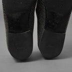 JIMMY CHOO ジミー チュウ / スタッズ付き オペラシューズ スリッポン シューズ / size 40 (25cm) BLACK 352010-ymu