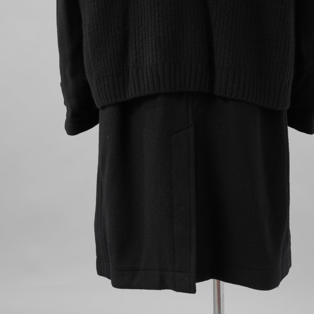 UNDERCOVER アンダーカバー / 美品 21AW ロングダッフルコート ニットレイヤード ダッフルコート コート / UC2A4313 / size 2 (BLACK) 352019-in-ue