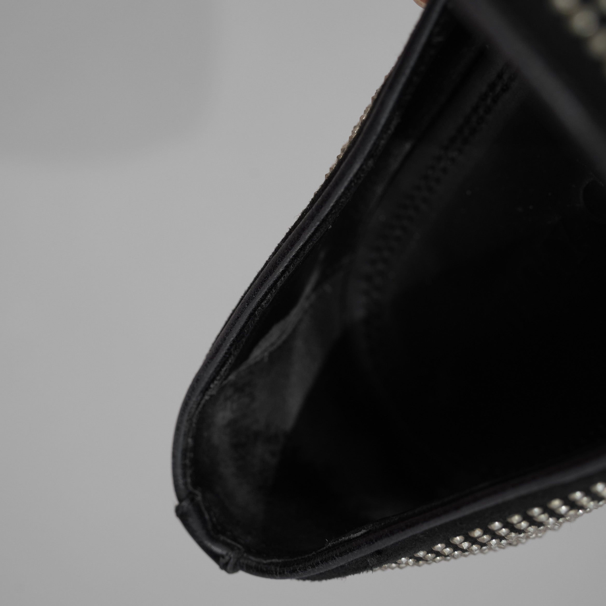 JIMMY CHOO ジミー チュウ / スタッズ付き オペラシューズ スリッポン シューズ / size 40 (25cm) BLACK 352010-ymu