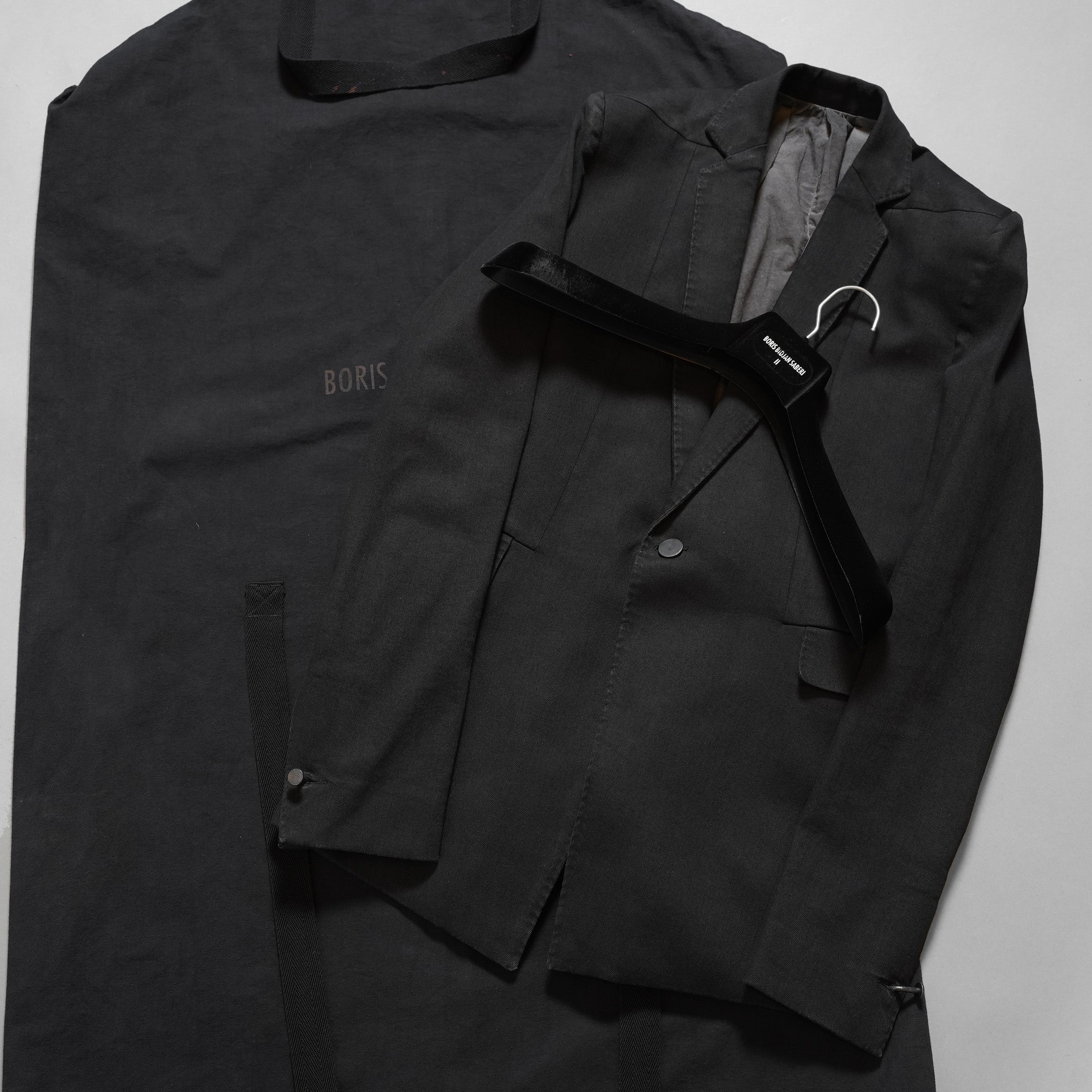 BORIS BIDJAN SABERI ボリスビジャンサベリ / 美品 24AW F1401M SUIT2 / RESIN DYED JACKET / ジャケット (BLACK)