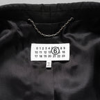 MM6 MAISON MARGIERA メゾンマルジェラ / 美品 24SS アシンメトリー ブレザー / ウール ジャケット / SH2BN0002 MTN004 / size 44 (BLACK)